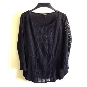 Lucky Brand eyelet top- price dropped 9/8
